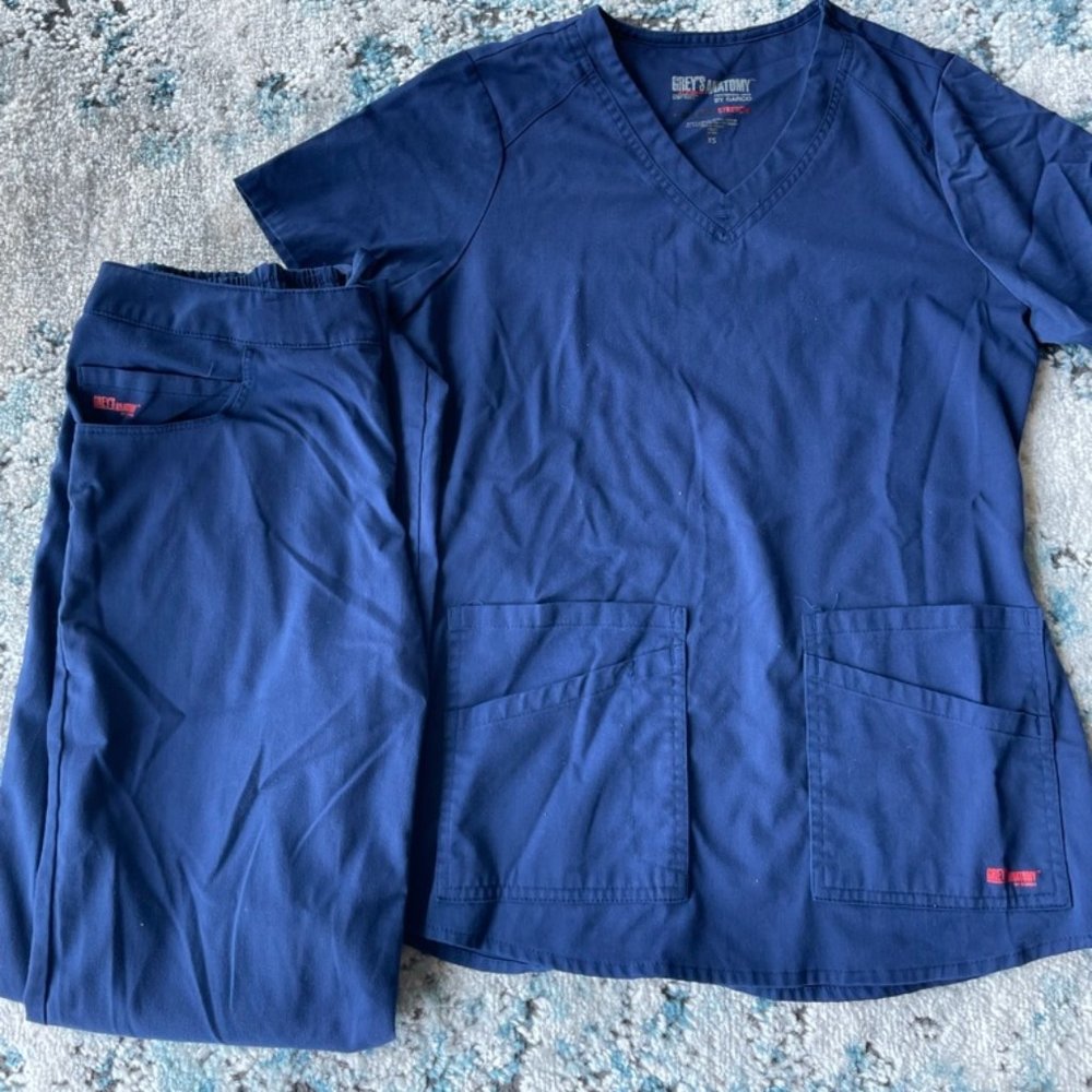 Navy Blue Greys Anatomy Scrubs